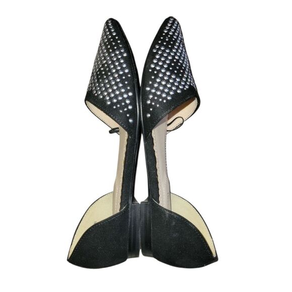 Isaac Mizrahi D'Orsay Black Suede Studded Pointed Toe Loafer Ballet Flats 7.5 - Picture 5 of 12